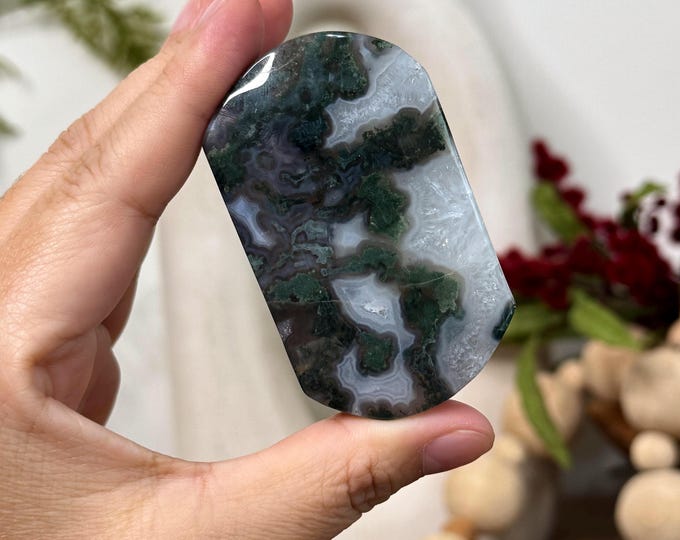 Moss Agate Palmstone