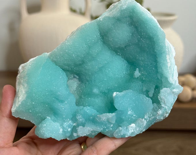 Aqua Blue Aragonite Specimen ~ High Quality