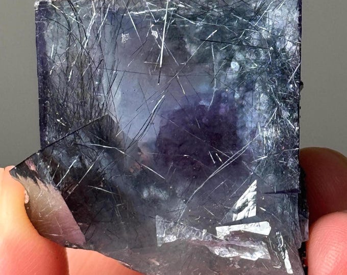 YGX Bismuthinite Cubic Fluorite Specimen