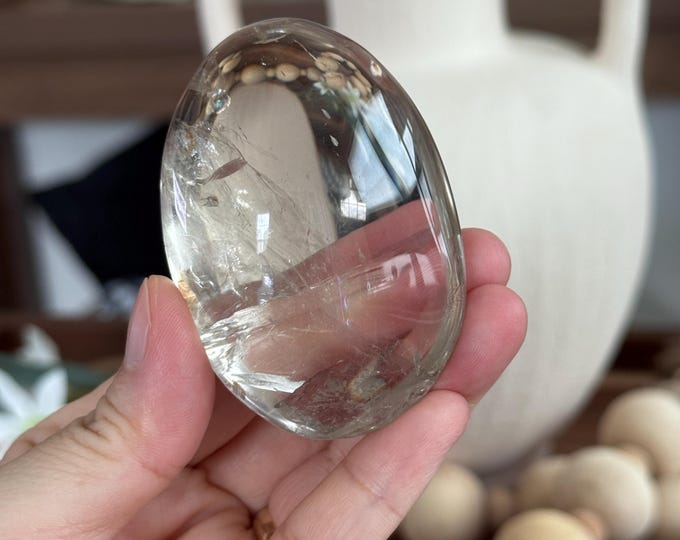 Brazilian Quartz Palmstone ~ Meditation Stone