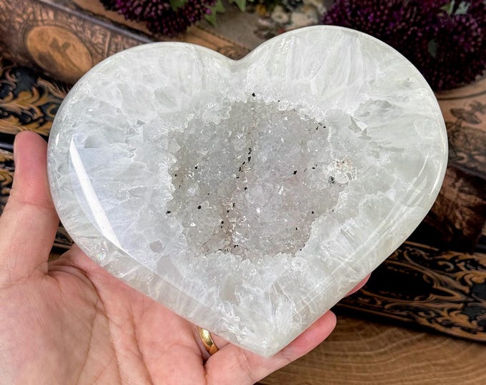 Druzy Quartz Heart ~ Brazil