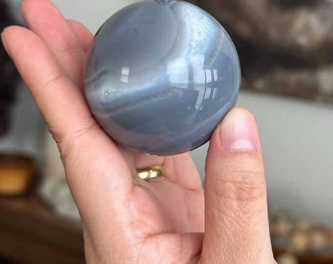 Gray Agate Sphere