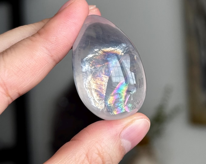 Mozambique Rainbow Rose Quartz Freeform ~ High Quality