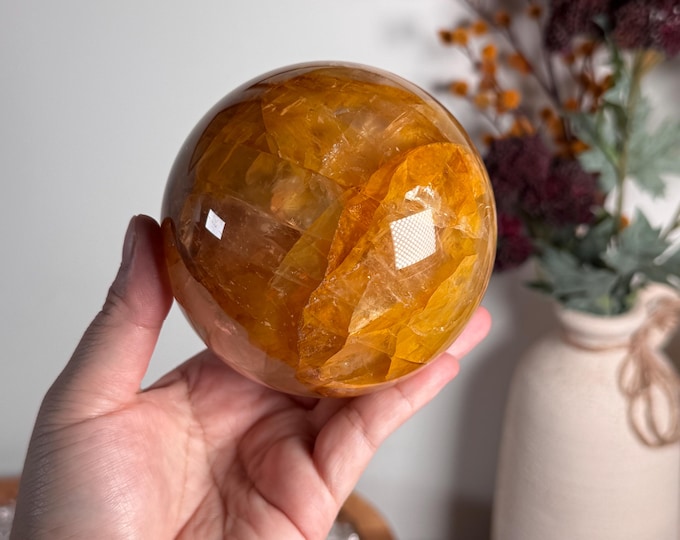 93mm Golden Healer Quartz Sphere ~ Brazil