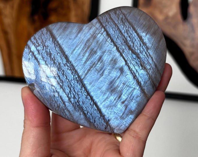 Moonstone with Sunstone Heart ~ High Quality