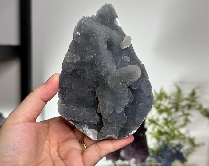 Blue-Gray Botryodial Chalcedony Freeform ~ India