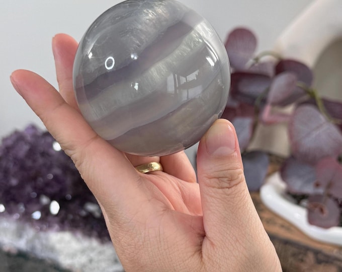 66mm Dreamy Yttrium Fluorite Sphere ~ High Quality