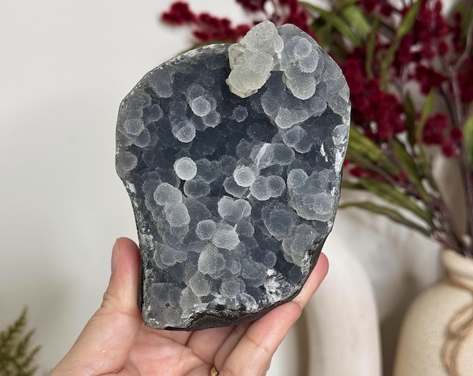 Blue-Gray Botryodial Chalcedony Freeform ~ India