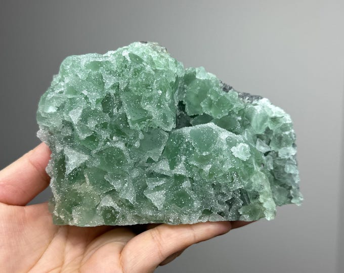 Green Cubic Sugar Fluorite Specimen ~ 1.9 lb