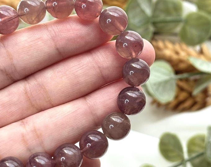 10mm Madagascar Rose Quartz Bracelet ~ Heart Chakra Stone