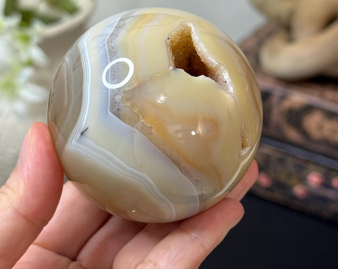 Druzy Agate Sphere ~ 64mm