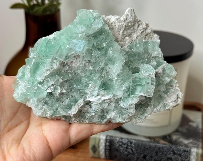 Glassy Cubic Fluorite Specimen ~  1.5 lb