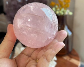 66mm Rose Quartz Sphere ~ Heart Chakra