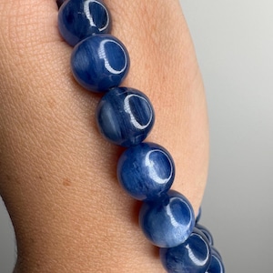 11mm Kyanite Bracelet ~ Chunky Gemstone Bracelet ~ High Quality ~ Crystal Jewelry ~ Kyanite Jewelry