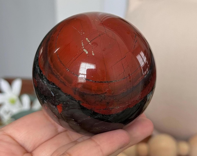 African Bloodstone Jasper Sphere ~ 64mm
