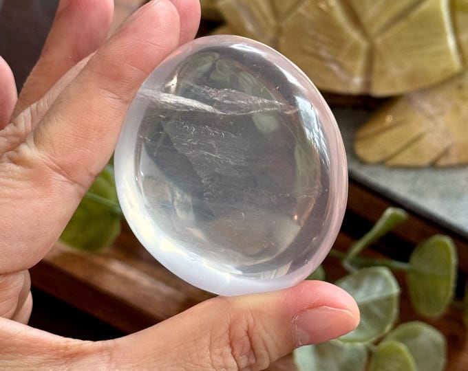 Girasol Quartz Palmstone ~ High-Quality