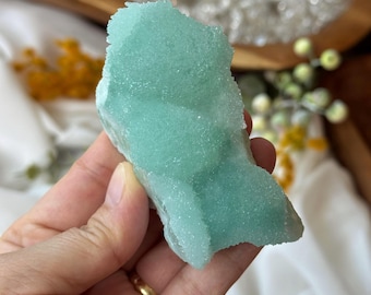 Aqua Blue Aragonite Specimen
