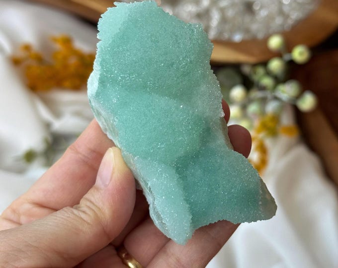 Aqua Blue Aragonite Specimen