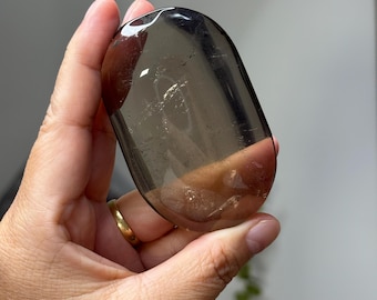 Brazilian Smoky Quartz Palmstone ~ Meditation Stone