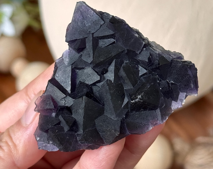 Dark Purple Fluorite Specimen