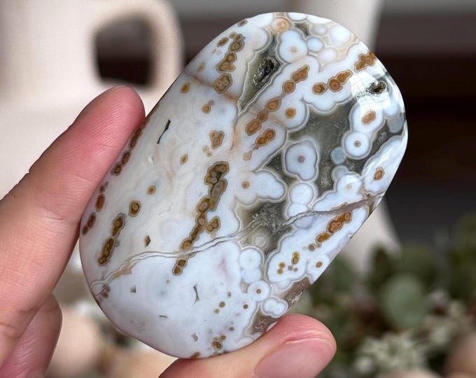 8th Vein Orb Ocean Jasper Palmstone ~ High Quality