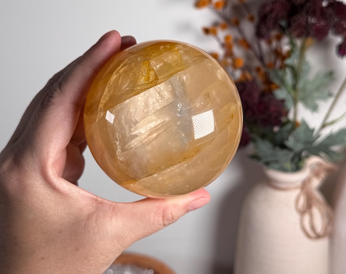 82mm Golden Healer Quartz Sphere ~ Brazil