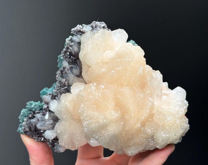 Flower Peach Stilbite Cluster ~ India