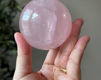 64mm Rose Quartz Sphere ~ Heart Chakra