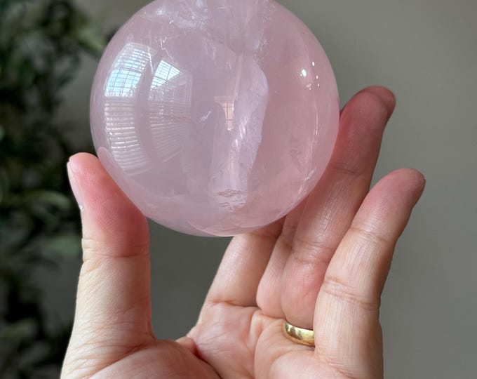 64mm Rose Quartz Sphere ~ Heart Chakra