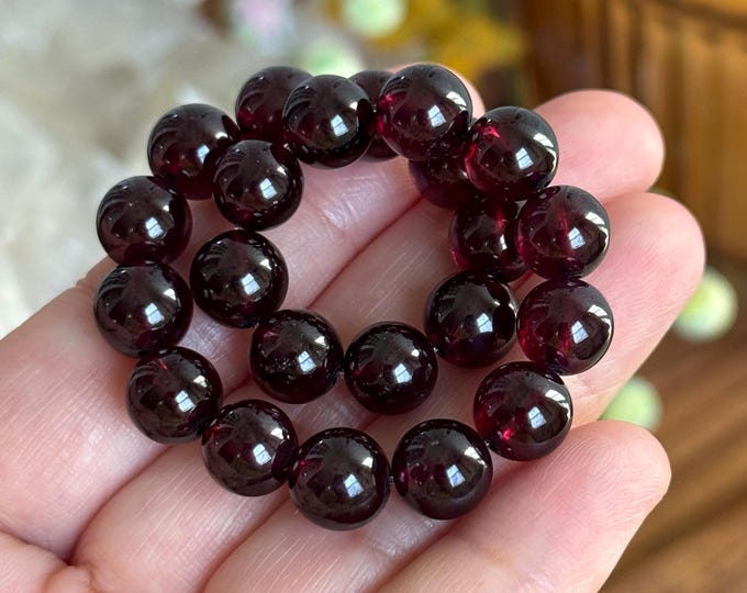8mm Garnet Bracelet ~ High Quality