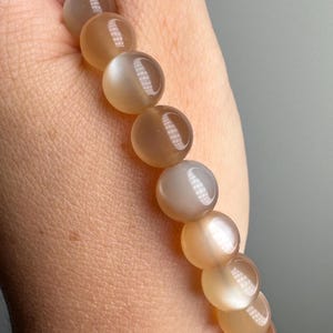 9mm Moonstone Bracelet ~ High Quality ~ Milky Transparency ~ Crystal Bracelet ~ Beaded Bracelet ~ Crystal Jewelry