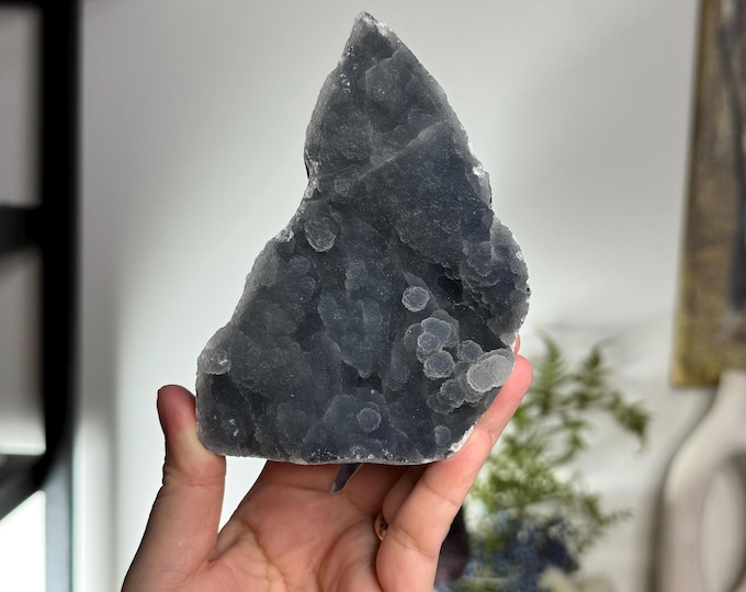Blue-Gray Chalcedony Freeform ~ India