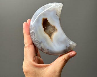 Druzy Agate Moon ~ Brazil