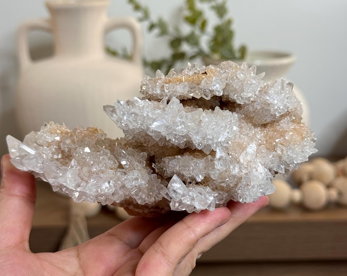 1.2 lb Flower Calcite Specimen ~ Icy and Sparkly