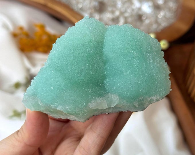 Aqua Blue Aragonite Specimen