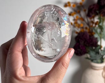 Brazilian Quartz Palmstone ~ High Quality ~ Meditation Stone