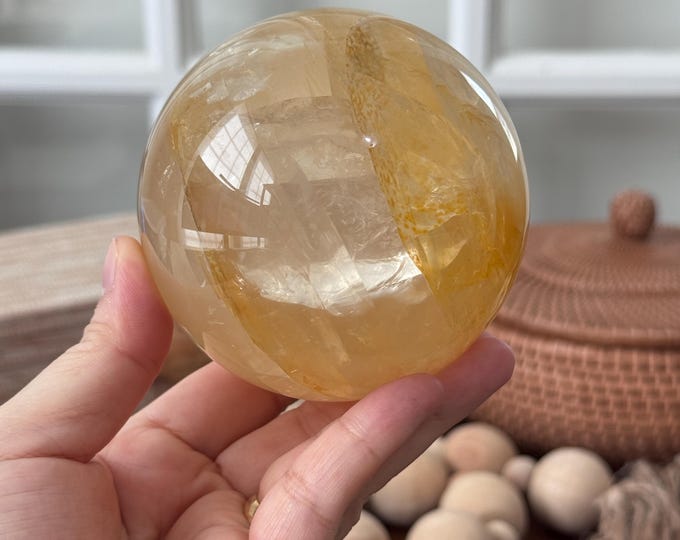 82mm Golden Healer Quartz Sphere ~ Brazil