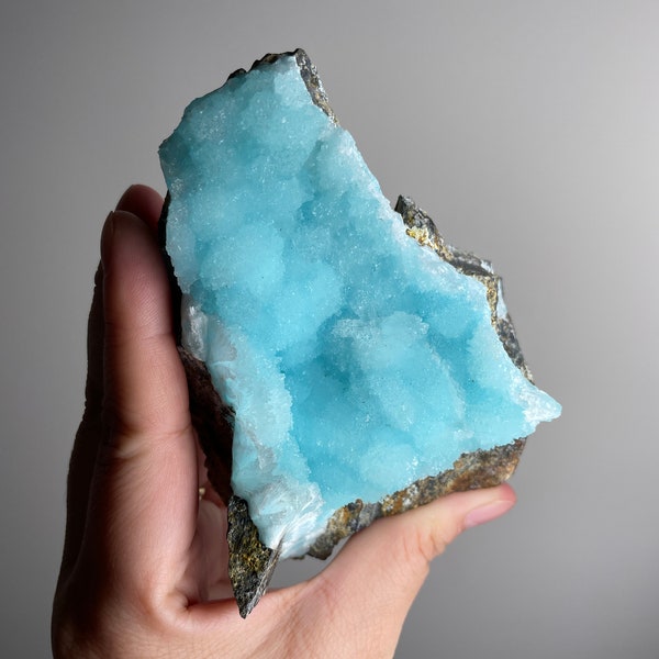 Sky Blue Aragonite Specimen / Aragonite Cluster / Raw Aragonite Mineral / Druzy Aragonite / Crystal Specimen / Crystal Mineral / Raw Crystal