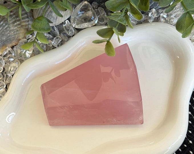 Madagascar Rose Quartz Freeform Slab