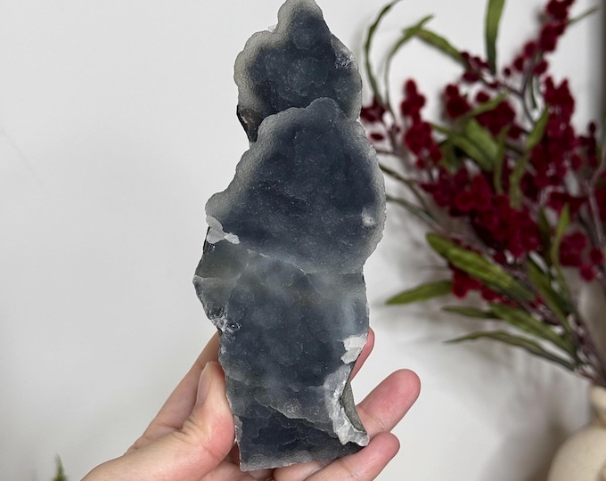 Blue-Gray Chalcedony Freeform ~ India