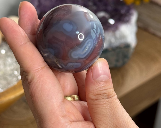 Mozambique Swazi Agate Sphere ~ High Quality