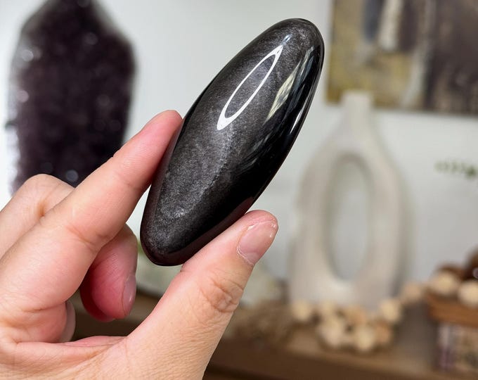 Silver Obsidian Shiva ~ Meditation Crystal