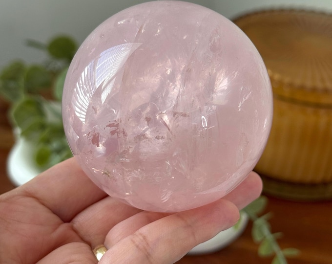 66mm Rose Quartz Sphere ~ Heart Chakra