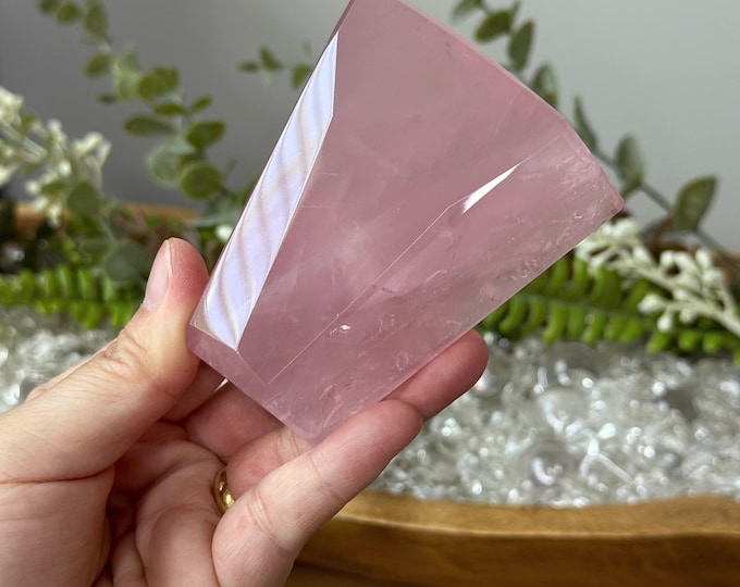 Madagascar Rose Quartz Freeform Slab