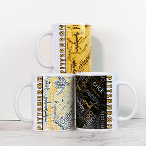 Pittsburgh Slang Coffee Mug: 15 oz Yinzer Pride Gift