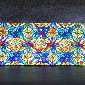 Stained Glass Drink Slap Wrap, Can Coolers, Beverage Insulators, Personalize with Name or Own Text Kaleidoscope
