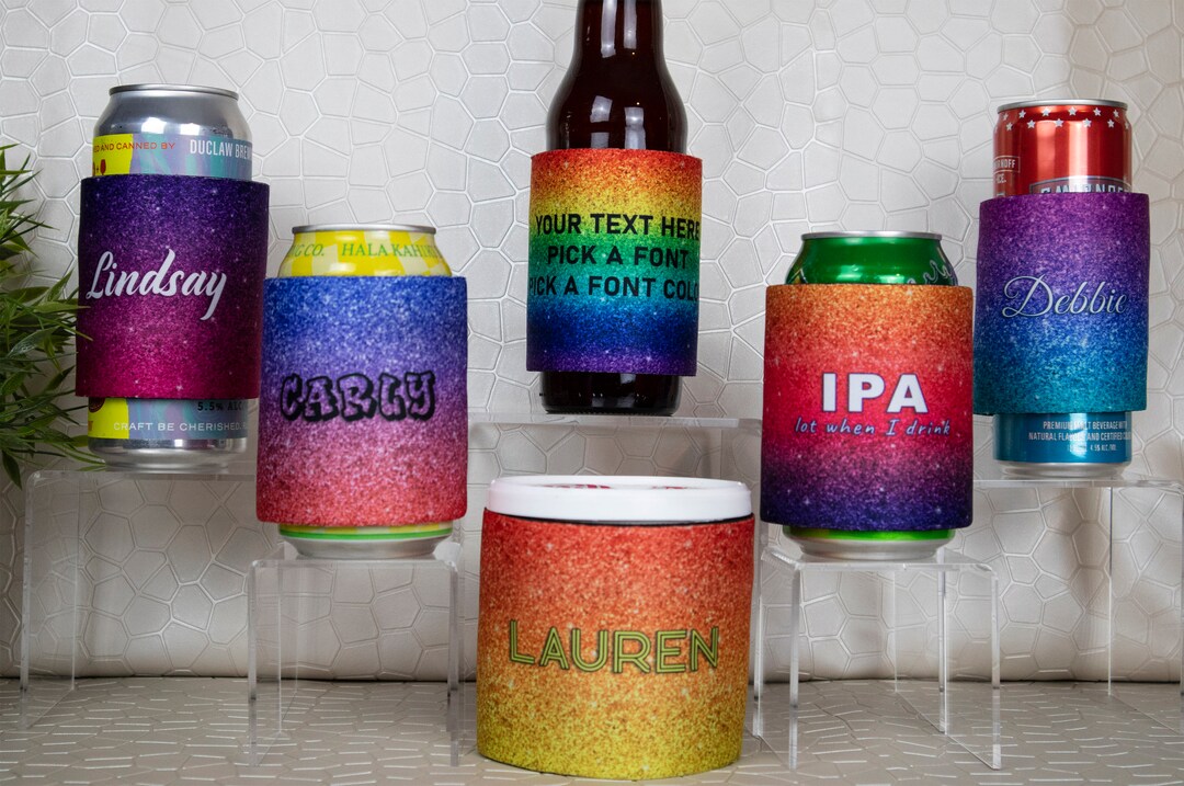 Ombre Drink Slap Wrap Can Coolers, Beverage Insulators, Personalize