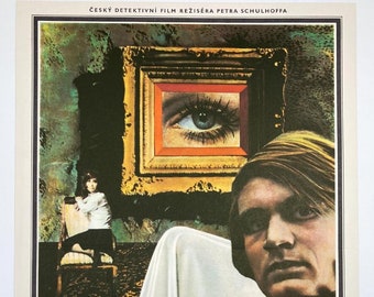 Film Poster, I Know You Are Killer, Václav Zeman, 1971, Graphic Design, 1970s Cinema Art, Vintage, Original