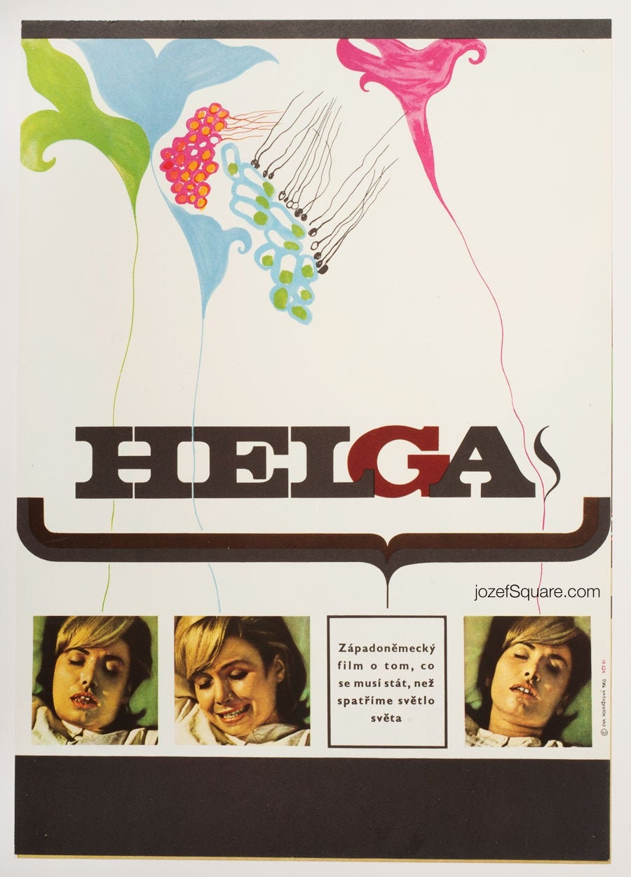 Film Poster Helga 1968 Graphic Design 60s Cinema Art Etsy