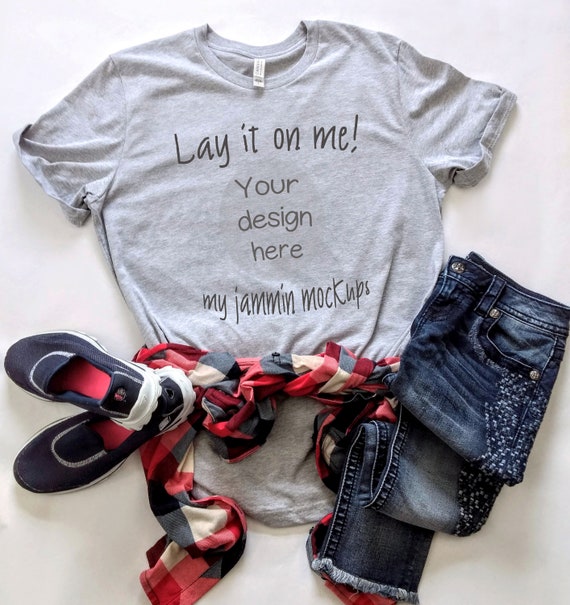 Women S Unisex Mockup For Bella Canvas 3001 Athletic Etsy